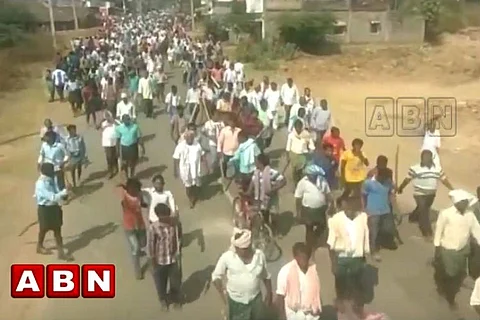 Vamsadhara irrigation project: Villagers obstruct construction work, set vehicles on fire in Andhra