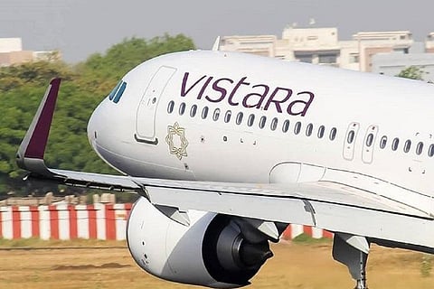 A Vistara flight taking off