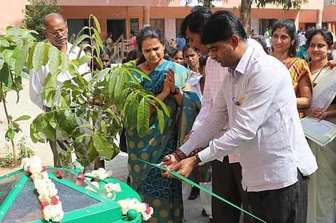 Practical lessons to manage waste: B’luru NGO installs solar composter at govt school