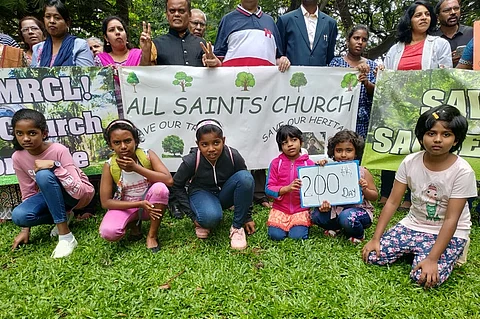 Fresh protests against proposed metro construction at Bengaluru’s All Saints Church