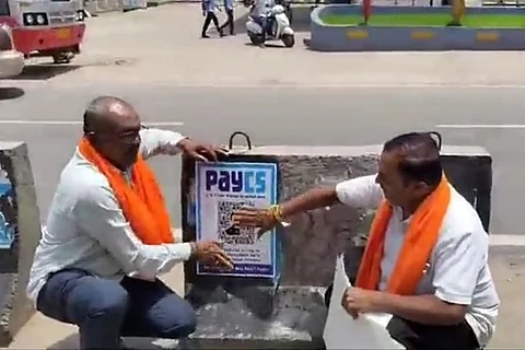 Screengrab from video shared by users on social media