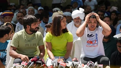File photo of protesting farmers