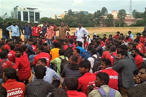 Scores of Zomato delivery executives logout, protest against reduction of incentives