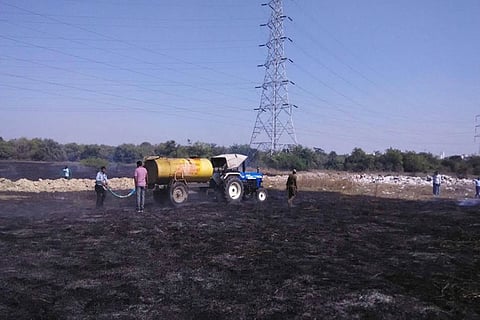 Fire breaks out in University of Hyderabad: 10 acres gutted, 2 snakes dead