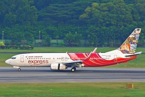 Air India express on runway