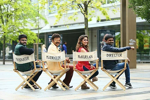 Babu Bangaram team heads to Chennai