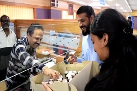 Cupcakes and flowers for bank employees who have been toiling for days