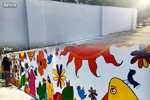 In pictures: How Chennai’s Mylapore came together to transform a wall into a canvas for people