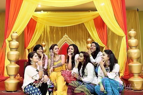 Images: Actor Bhavana's fun mehendi with her besties