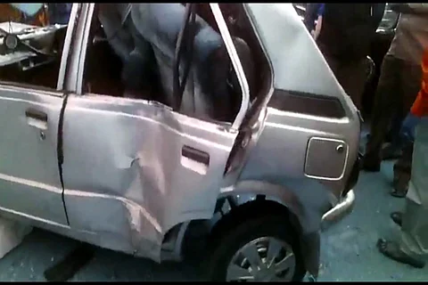 Pregnant woman and her two kids injured as luxury car rams parked vehicle in Coimbatore