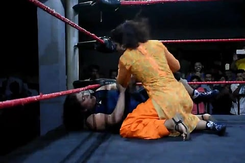 Going viral: Fomer Haryana police-woman takes on a wrestling champion in her salwar-kameez