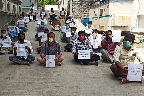 App-based drivers, delivery executives protest for adequate safety gear, better income