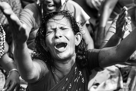 In pictures: TN fisher communities protest, demand immediate rescue of missing kin