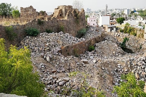 Digging along Hyderabad's Golconda fort stopped again after ASI intervention
