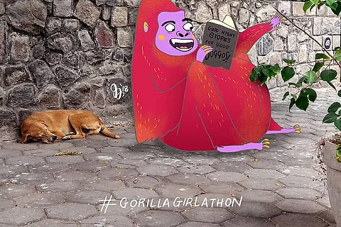 Meet the goofy animated gorilla that's turning up at all kinds of places in Chennai