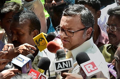 Karti sent to CBI custody for three more days, he is not a terrorist, says lawyer