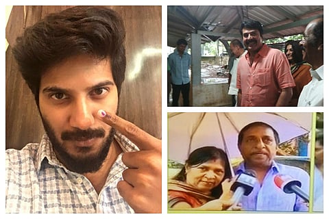 Mammootty, Dulquer Salmaan among early bird voters in Kerala