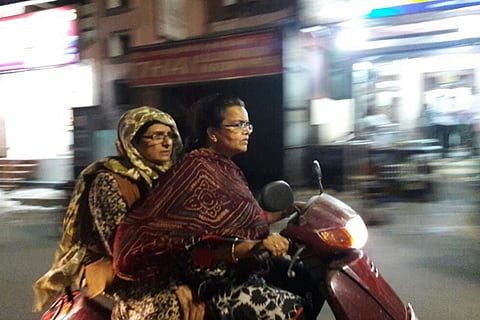 Kiran Bedi goes on late night bike-ride inspection in Puducherry, finds no police security