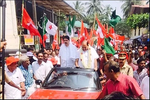 Kodiyeri’s ride on Mini Cooper car for Jana Jagratha Yatra sparks controversy