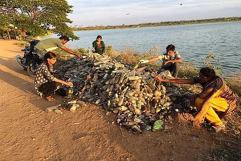 Dumping in water bodies: 4000 liquor bottles fished out from Coimbatore lake