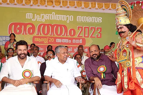 Mammootty and Pinarayi with Mahabali