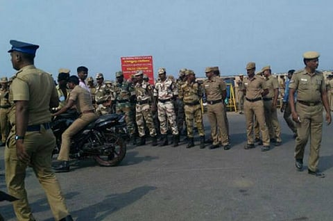Marina barricaded by police as call for protests gathered steam on social media