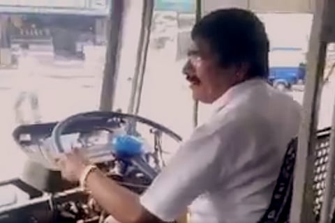 This TN MLA decided to drive a bus to help out 70 stranded passengers in Erode