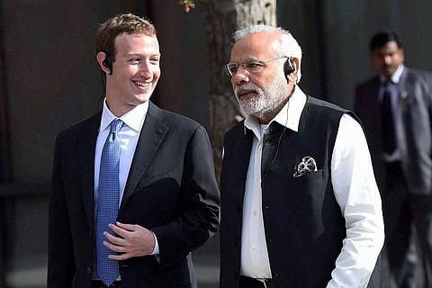 Mark Zuckerberg and Narendra Modi
