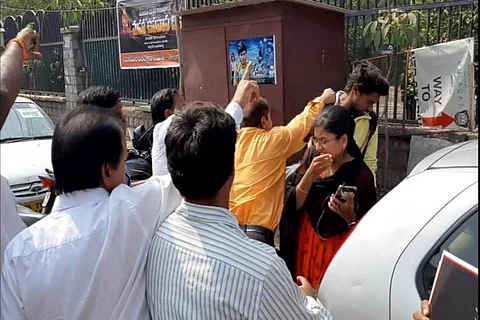 Hyd journalist assaulted while covering protest against women entry in Sabarimala