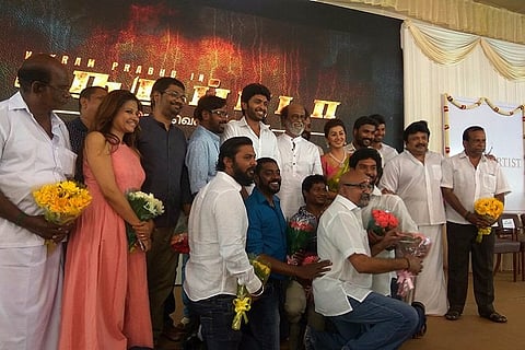 Rajinikanth attends audio launch of Vikram Prabhu's 'Neruppu da'