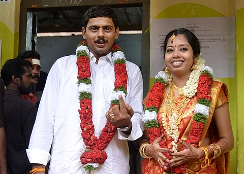 Voting on wedding day: Kerala, TN brides show the way in state assembly polls