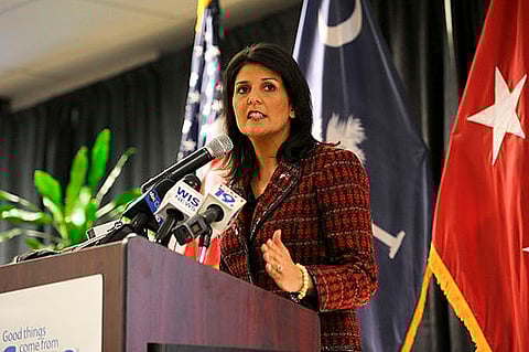 Hard-working, law-abiding people should not feel unwelcome in US, says Republican Governor Nikki Haley