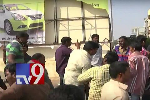 Frustrated due to lack of customers, Ola drivers vandalise company office in Hyderabad