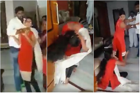 Video: Telangana man thrashing first wife who had a girl shows how patriarchy works
