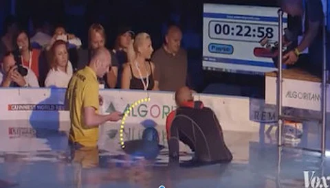 Watch video: How one man created a Guinness record by holding his breath for 23 minutes