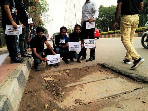 Whitefield rises for better roads, protest march in Bengaluru over increasing potholes