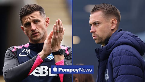 Josh Mousinho applauding on the left, with Tonda Eckert to his right in a split image