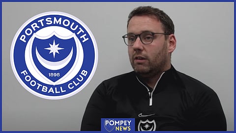 Rich Hughes has been widely praised for his work at Portsmouth. Credit: Portsmouth YouTube