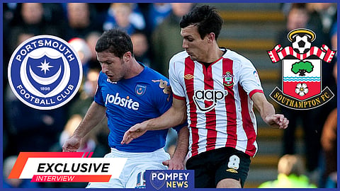 David Norris plays for Portsmouth against Southampton