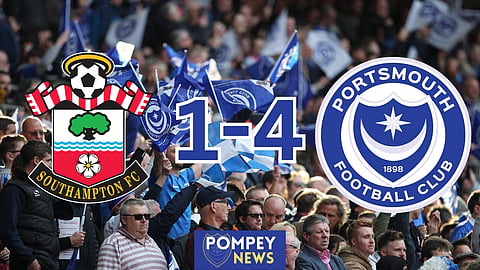 Portsmouth hammered Southampton 4-1 at St Mary's in 2010