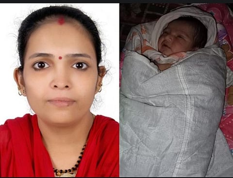 बेटी के जनम देने के बढ़ माँ की मौत, कोविड वार्ड में पानी के लिए तरस रही थी।