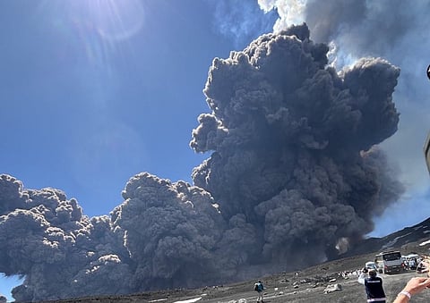 Mount Etna erupts