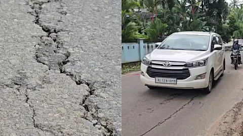 road cracked