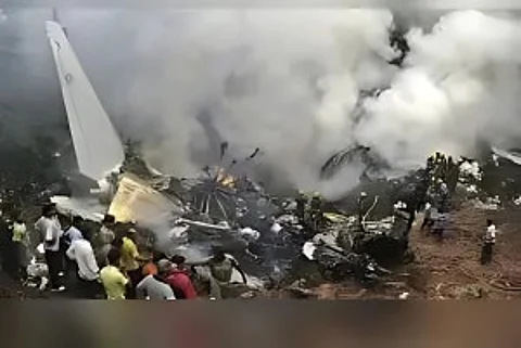 Plane crashes
