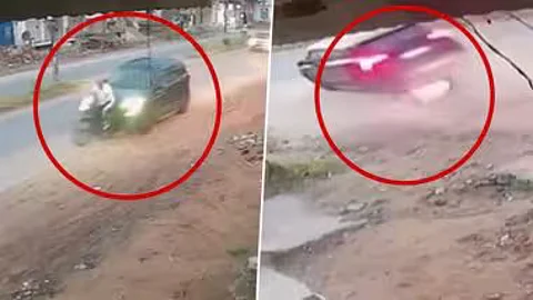 ജയ്പൂരിൽ അമിതവേഗതയിൽ വന്ന കാർ സൈനികനെ ഇടിച്ചു തെറിപ്പിക്കുന്നതിന്റെ ഞെട്ടിക്കുന്ന ദൃശ്യങ്ങൾ പുറത്ത്, വീഡിയോ | car hitting a soldier