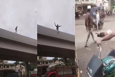 man jumps off bridge