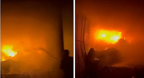 fire breaks out