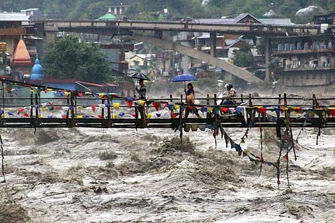 Houses collapsed