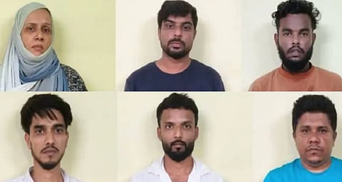 മലയാളി യുവാവിനെ വീട്ടിലേക്ക് വിളിച്ചുവരുത്തി ഹണിട്രാപ്പിൽ കുടുക്കി; യുവതിയടക്കം 6 പേർ പിടിയിൽ