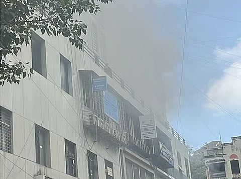 fire breaks out